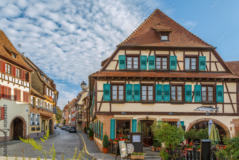 Street in Barr, Alsace, France Street in Barr, Alsace, France