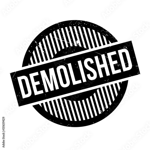 Demolished rubber stamp. Grunge design with dust scratches. Effects can be easily removed for a clean, crisp look. Color is easily changed.