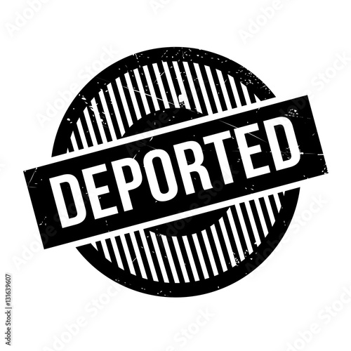Deported rubber stamp. Grunge design with dust scratches. Effects can be easily removed for a clean, crisp look. Color is easily changed.