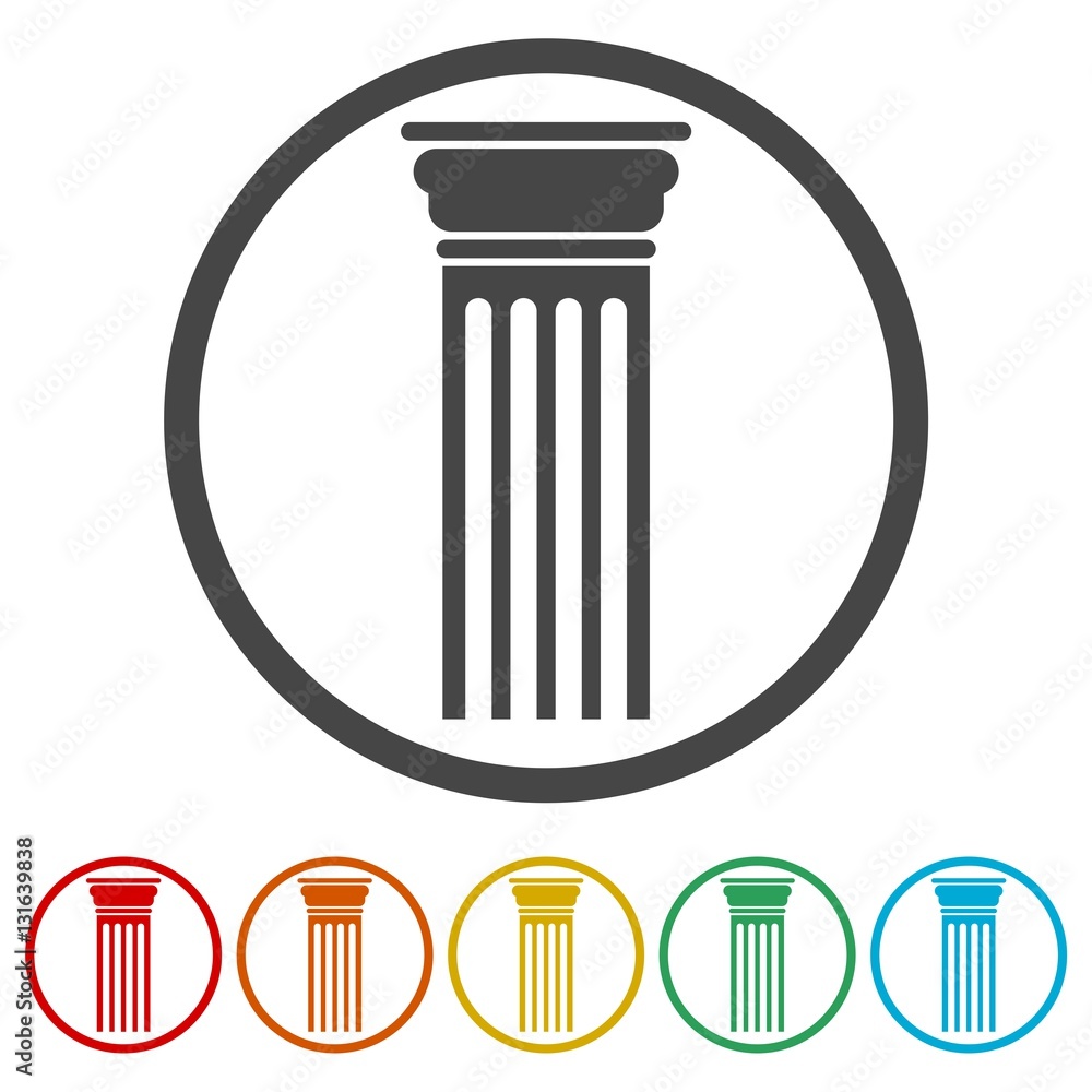 Vector Column icon set Vector Column icon set