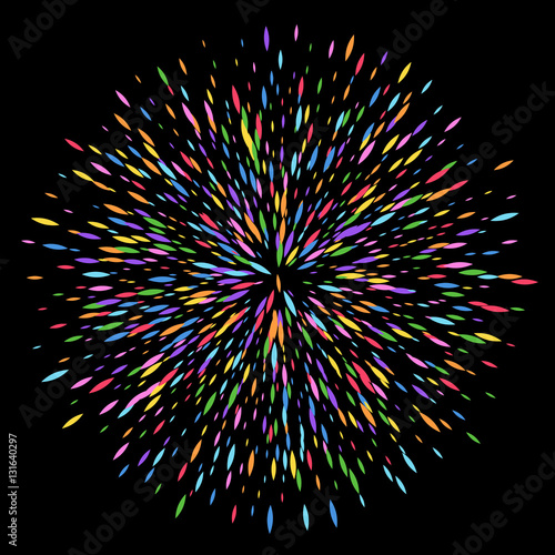 Colorful sharp oval sequins glitter background template.