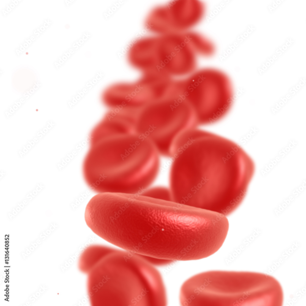 Red blood cell flowing in vein or artery. 3d render. Healthcare and medical zoom concept. Red blood cell flowing in vein or artery. 3d render. Healthcare and medical zoom concept.