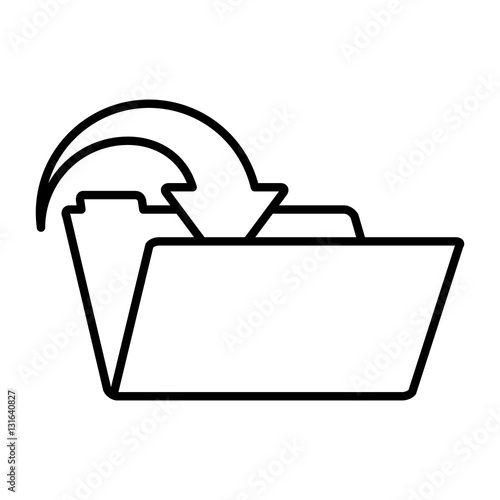 File icon. Folder document data archive and storage theme. Isolated design. Vector illustration