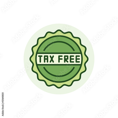 Tax free colorful icon