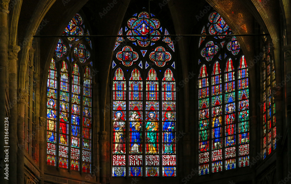 Stained Glass in Ghent Cathedral