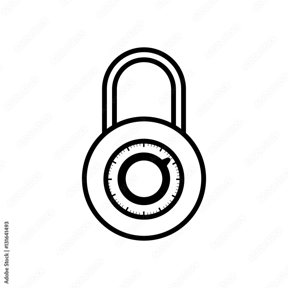 Padlock icon. Security system warning and protection theme. Isolated design. Vector illustration Padlock icon. Security system warning and protection theme. Isolated design. Vector illustration