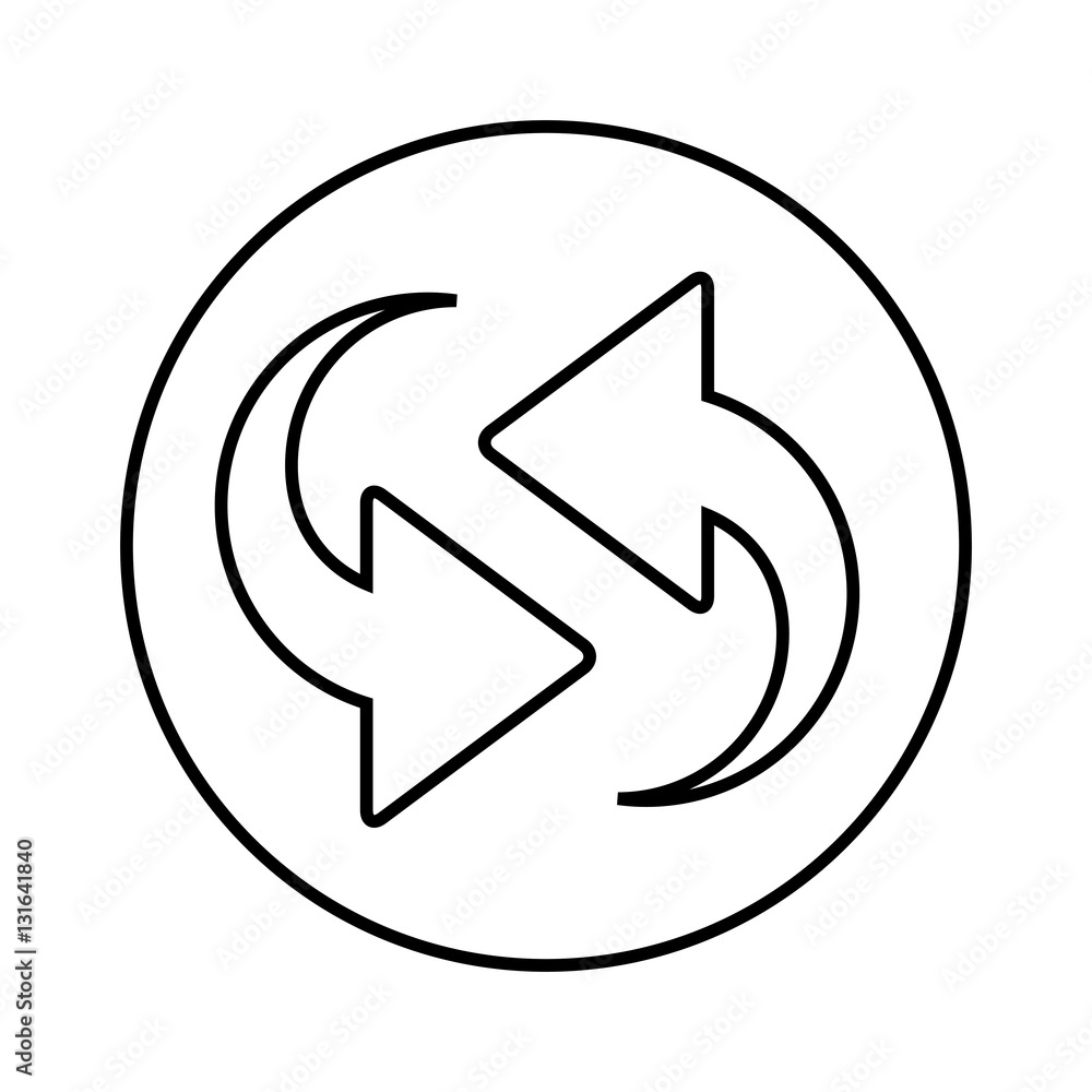 Arrows icon. App media multimedia internet and web theme. Isolated design. Vector illustration Arrows icon. App media multimedia internet and web theme. Isolated design. Vector illustration