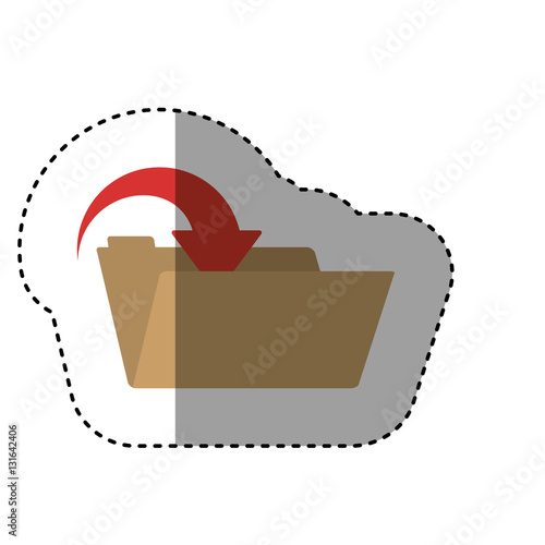 File icon. Folder document data archive and storage theme. Isolated design. Vector illustration