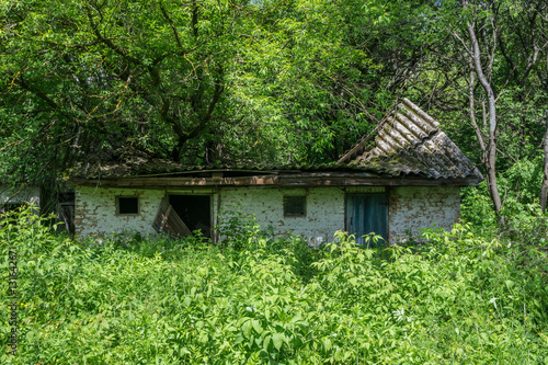 House in Chernobyl Nuclear Power Plant Zone of Alienation, Ukraine