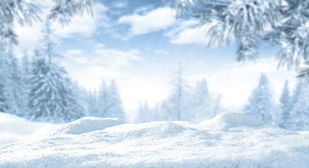 winter time and snow space 