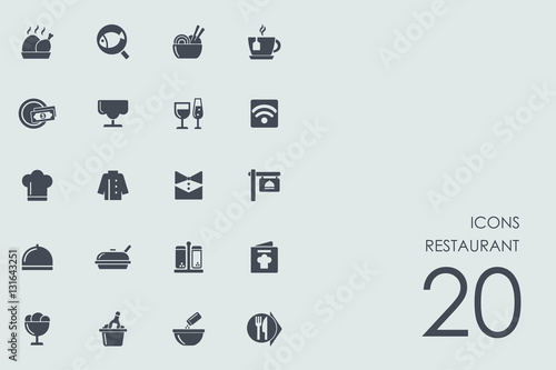 Set of restaurant icons