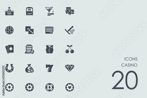 Set of casino icons