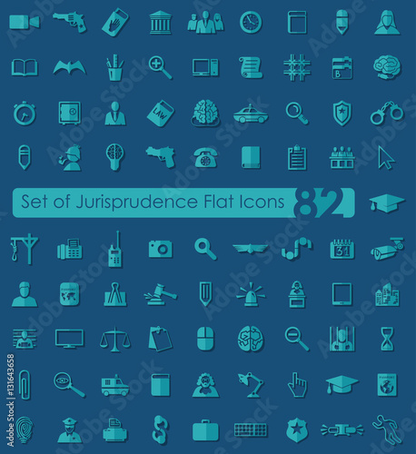 Set of jurisprudence icons