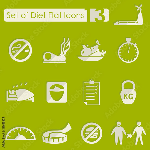 Set of diet icons