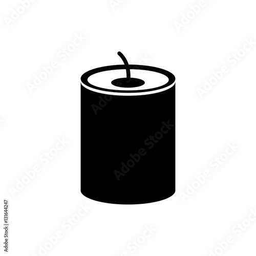 Candle icon. Fire flame and light theme. Isolated design. Vector illustration