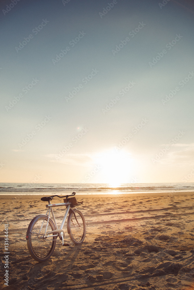 Fototapeta premium bike on beach