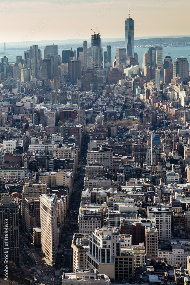 Obraz premium View of Manhattan buildings from the lookout point of the Empire State Building