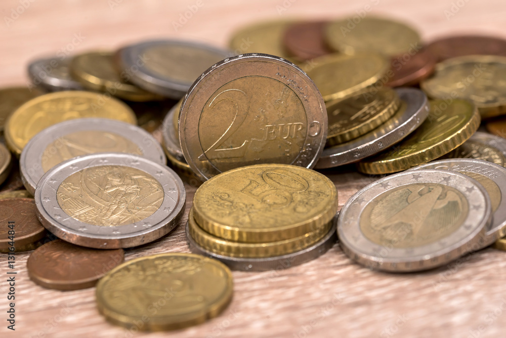 Many Euro coins useful as background Many Euro coins useful as background