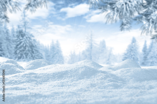 winter time and snow space 
