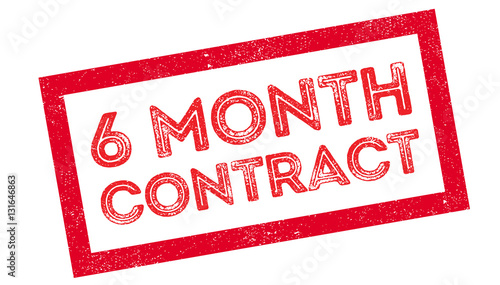 6 month contract rubber stamp