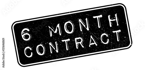 6 month contract rubber stamp