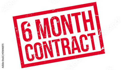 6 month contract rubber stamp