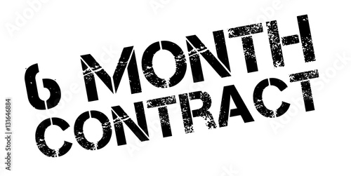 6 month contract rubber stamp
