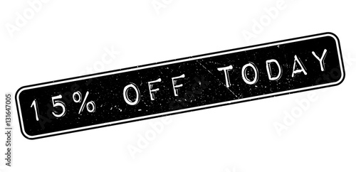 15 percent off today rubber stamp