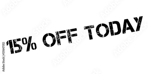15 percent off today rubber stamp