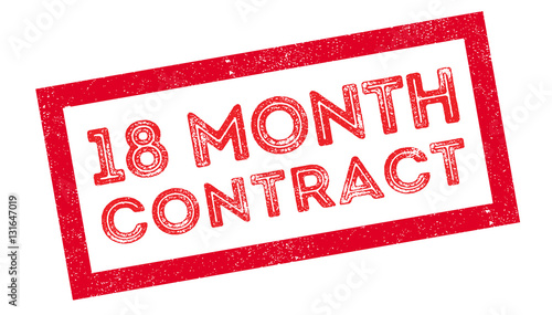 18 month contract rubber stamp