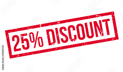 25 percent discount rubber stamp