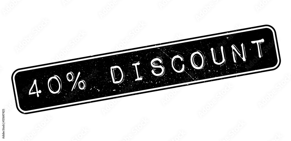 Fototapeta premium 40 percent discount rubber stamp