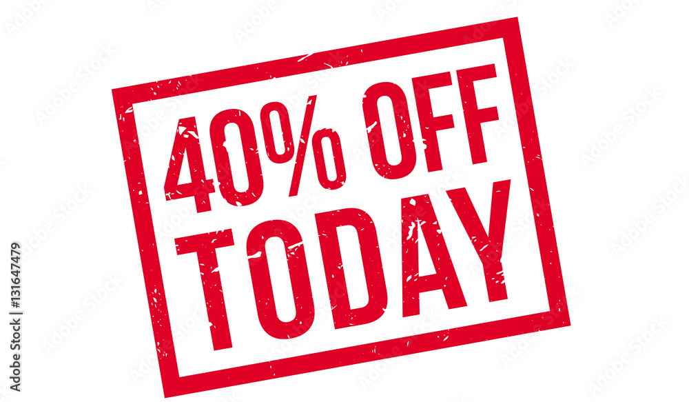 40 percent off today rubber stamp 40 percent off today rubber stamp