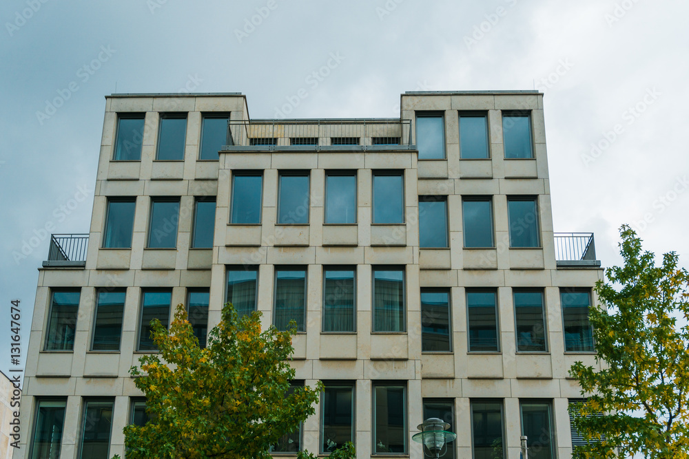 modern office house with trees in the foreground modern office house with trees in the foreground