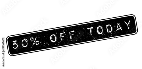 50 percent off today rubber stamp