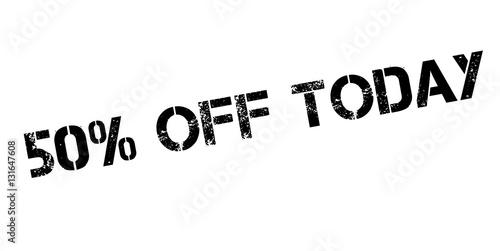 50 percent off today rubber stamp