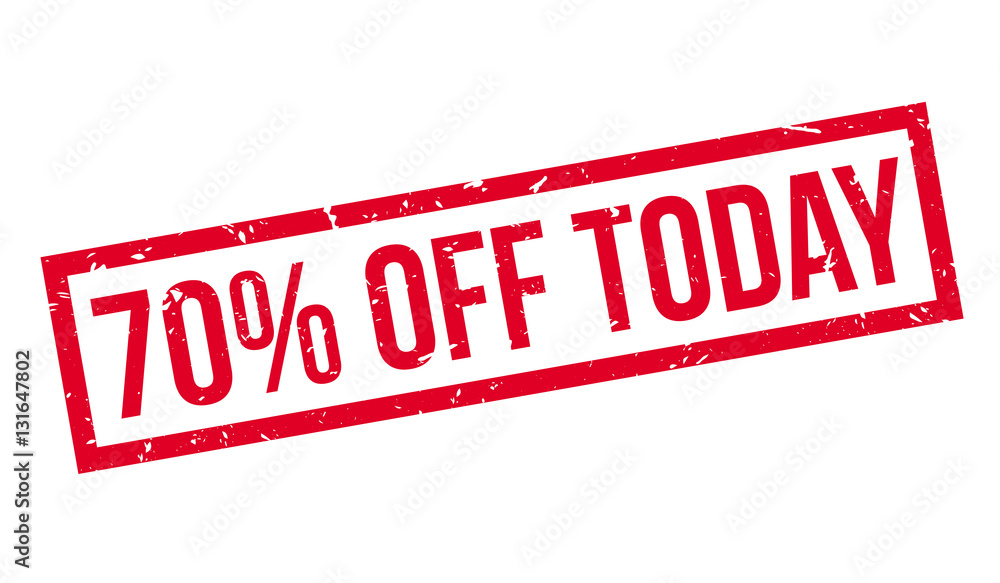 70 percent off today rubber stamp