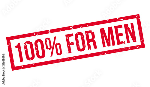 100 percent for men rubber stamp