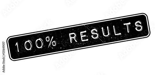 100 percent results rubber stamp