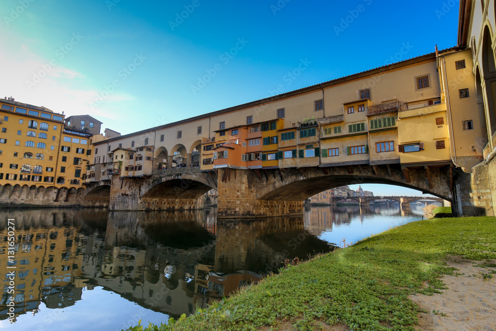 Ponte Vecchio over Arno river in Florence, Italy