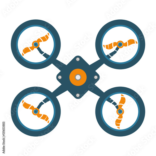 Drone robot technology icon vector illustration graphic design
