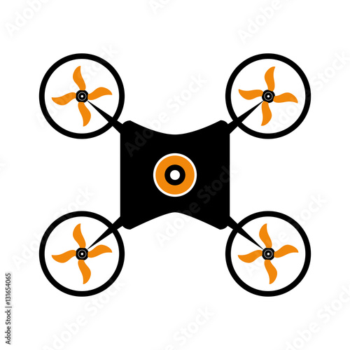 Drone robot technology icon vector illustration graphic design