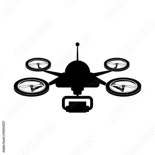 Drone robot technology icon vector illustration graphic design