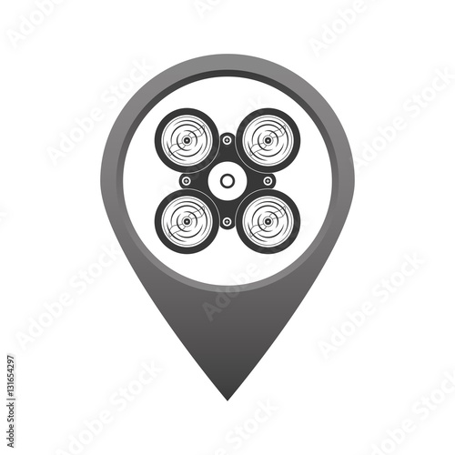 Drone robot technology icon vector illustration graphic design