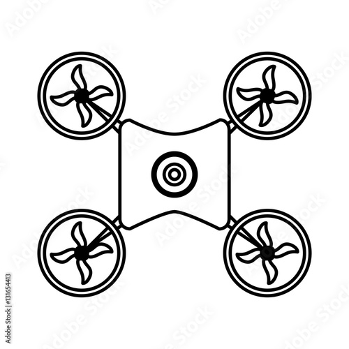 Drone robot technology icon vector illustration graphic design