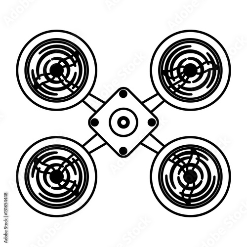 Drone robot technology icon vector illustration graphic design