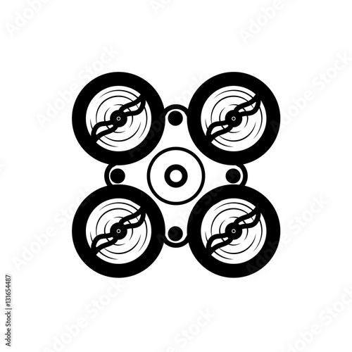 Drone robot technology icon vector illustration graphic design