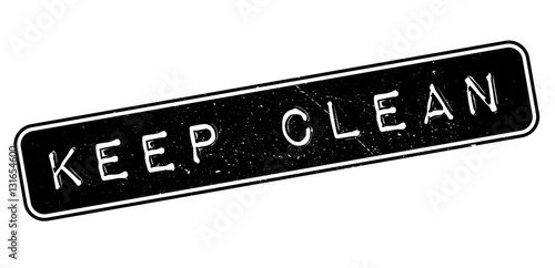 Keep Clean rubber stamp