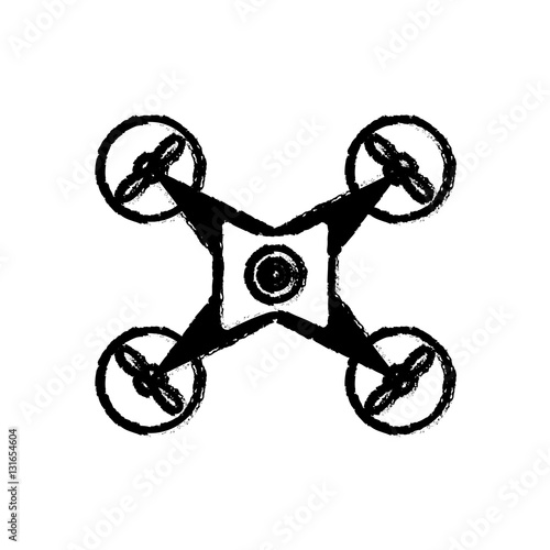 Drone robot technology icon vector illustration graphic design