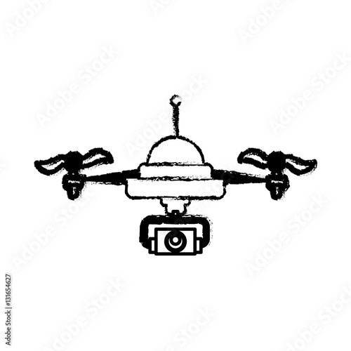 Drone robot technology icon vector illustration graphic design